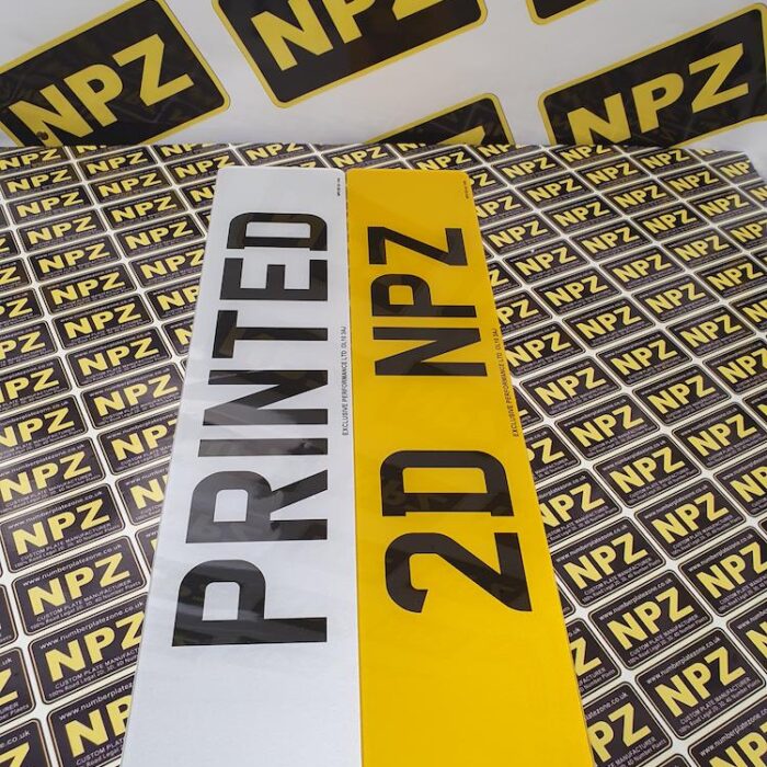 2D Number Plates Front & Rear