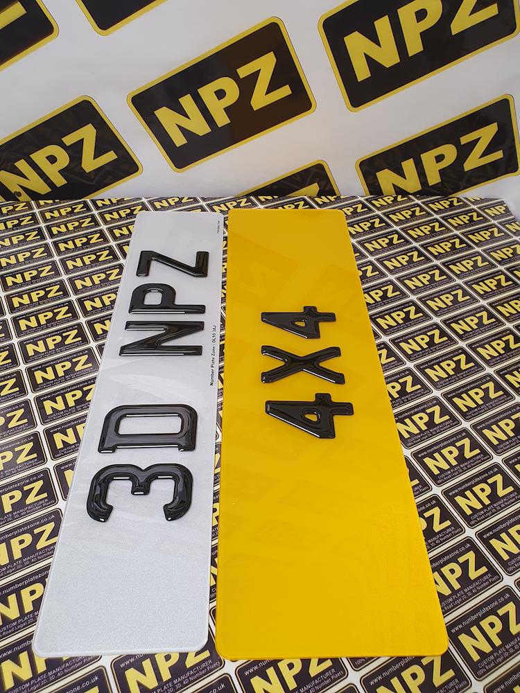 Oversized 3D Number Plates Front & Rear
