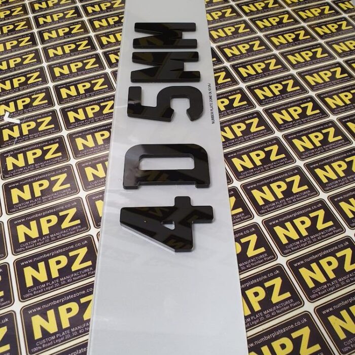 4D 5MM Number Plates F