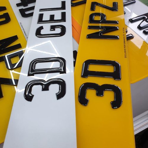 3D Number Plates Front & Rear