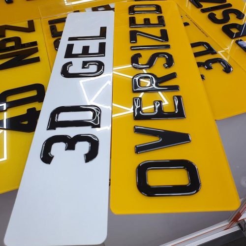 Oversized 3D Number Plates
